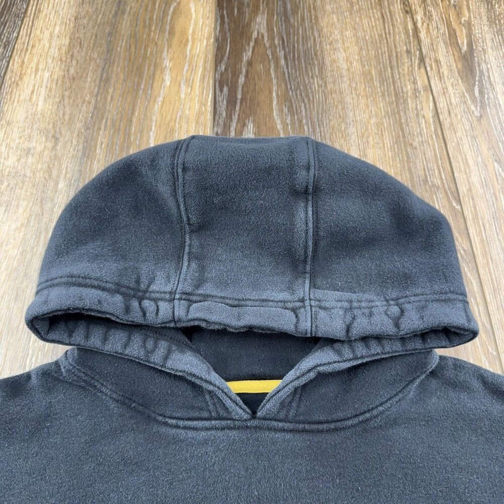 Caterpillar Hoodie Mens L Black Sweatshirt CAT Construction Worker Sweater THICK - Picture 5 of 12